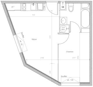 One-Bed Lot Plan